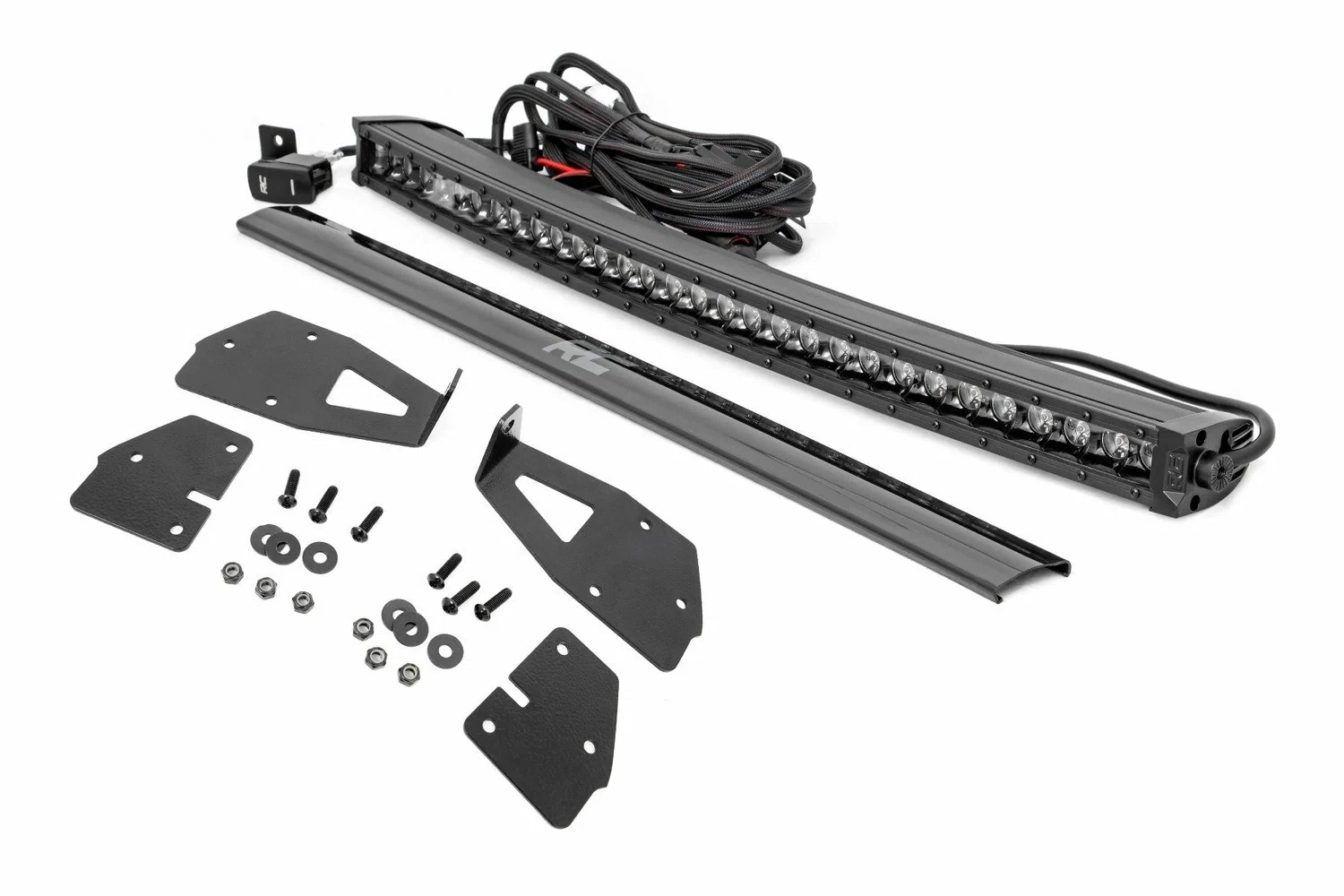 Fits Ford Raptor(17-20) LED Light Grille Mount 30_ Black Single DRL 70701BLDRL